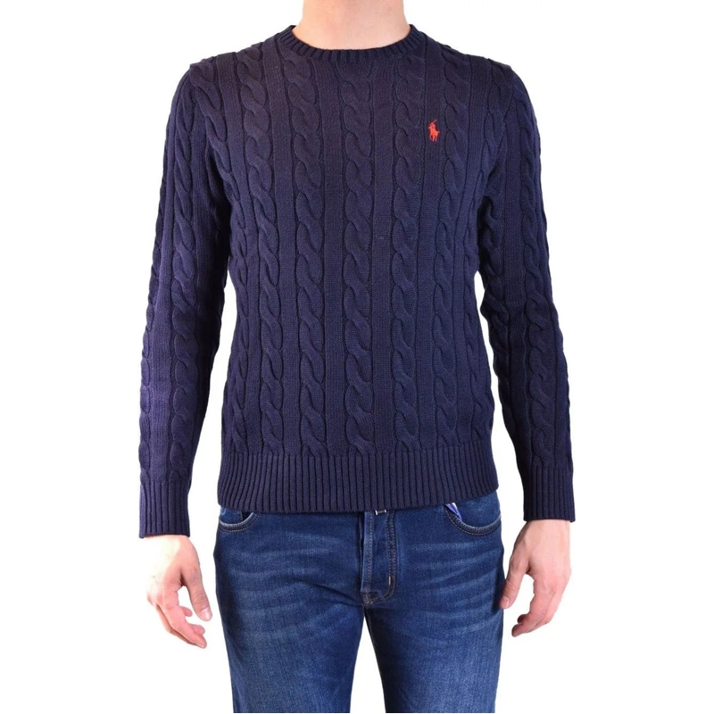 Polo Ralph Lauren  Logo Cable Knit Sweater Blue Blue