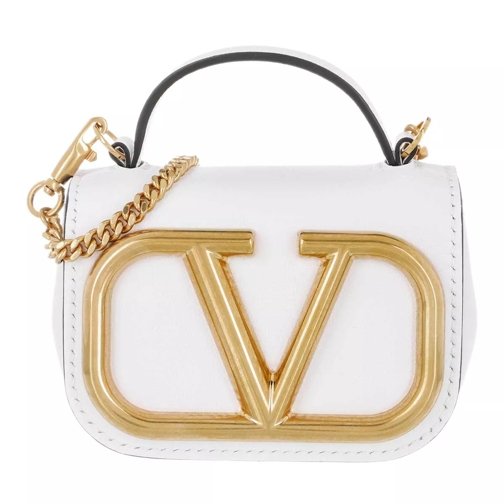 Valentino Garavani V Logo Mini Crossbody Bag White Crossbody Bag