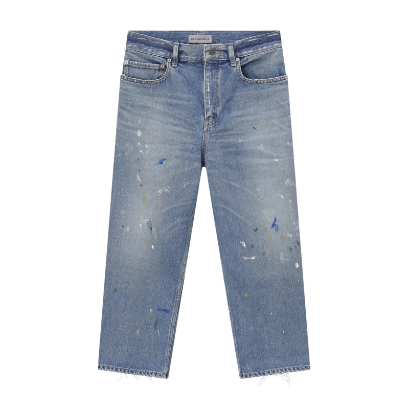 Balenciaga Jeans Relaxed-Fit Jeans aus Baumwolle blau