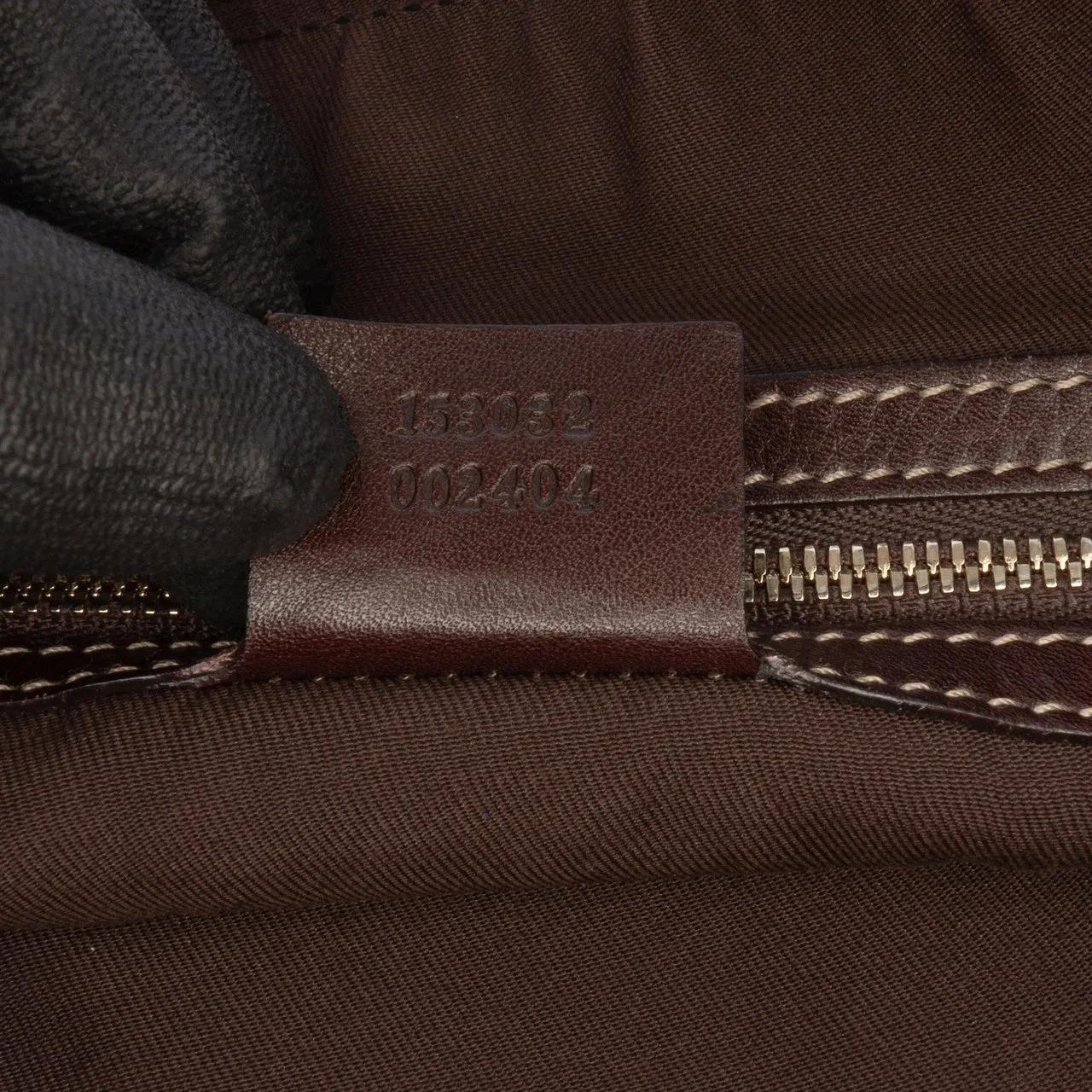 Thumbnail - Gucci Hobo Bags - Canvas Bamboo Horsebit Print Hobo - Gr. unisize - in Gold - für Damen