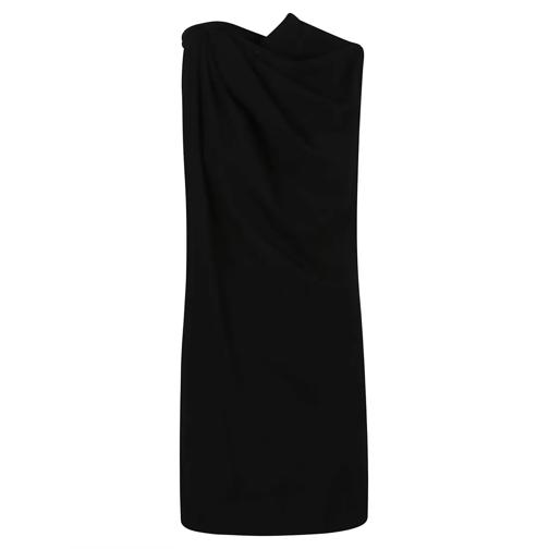 Alexander McQueen Abendkleider Black Wool Crepe Mini Dress Black