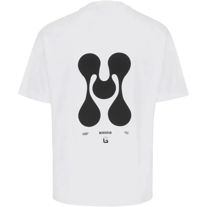 GENTI T-Shirt Monogram J3126 3226 Tee White weiß