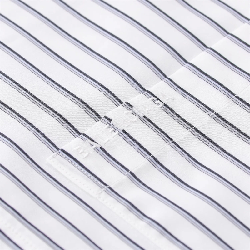 Balenciaga Bluse Gestreifte Hemdbluse blau(Image 5)