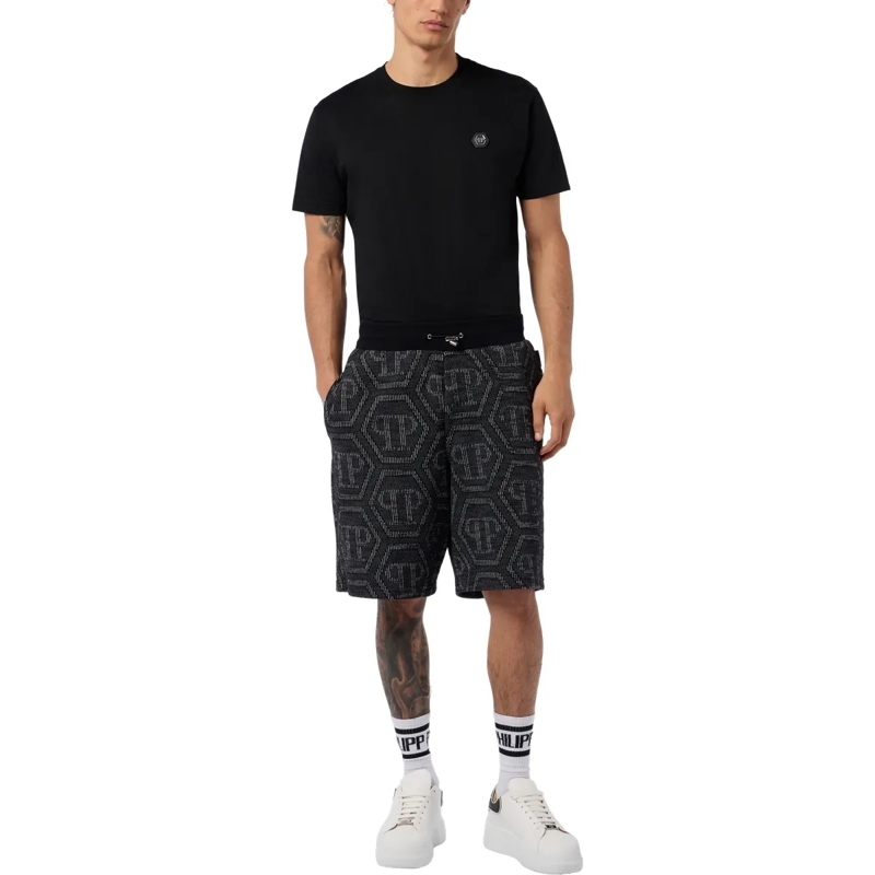 Philipp Plein Shorts Jacquard Shorts Monogram schwarz(Image 4)