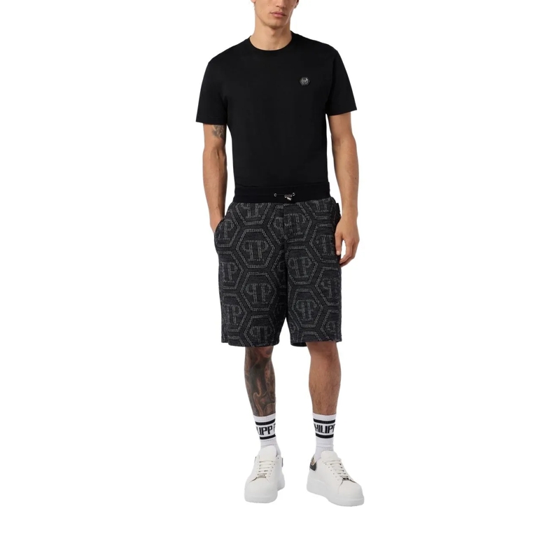 Philipp Plein Shorts Jacquard Shorts Monogram schwarz(Image 3)
