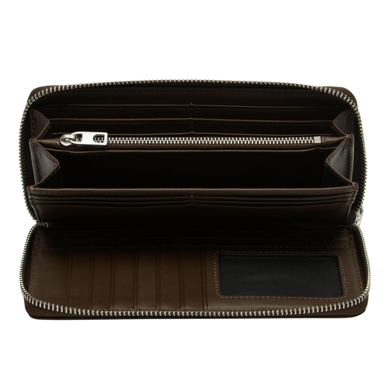 Liebeskind Berlin Portemonnaie mit Zip-Around-Reißverschluss Wallet Gigi Lamb Snowcem Roasted Coconut(Image 4)