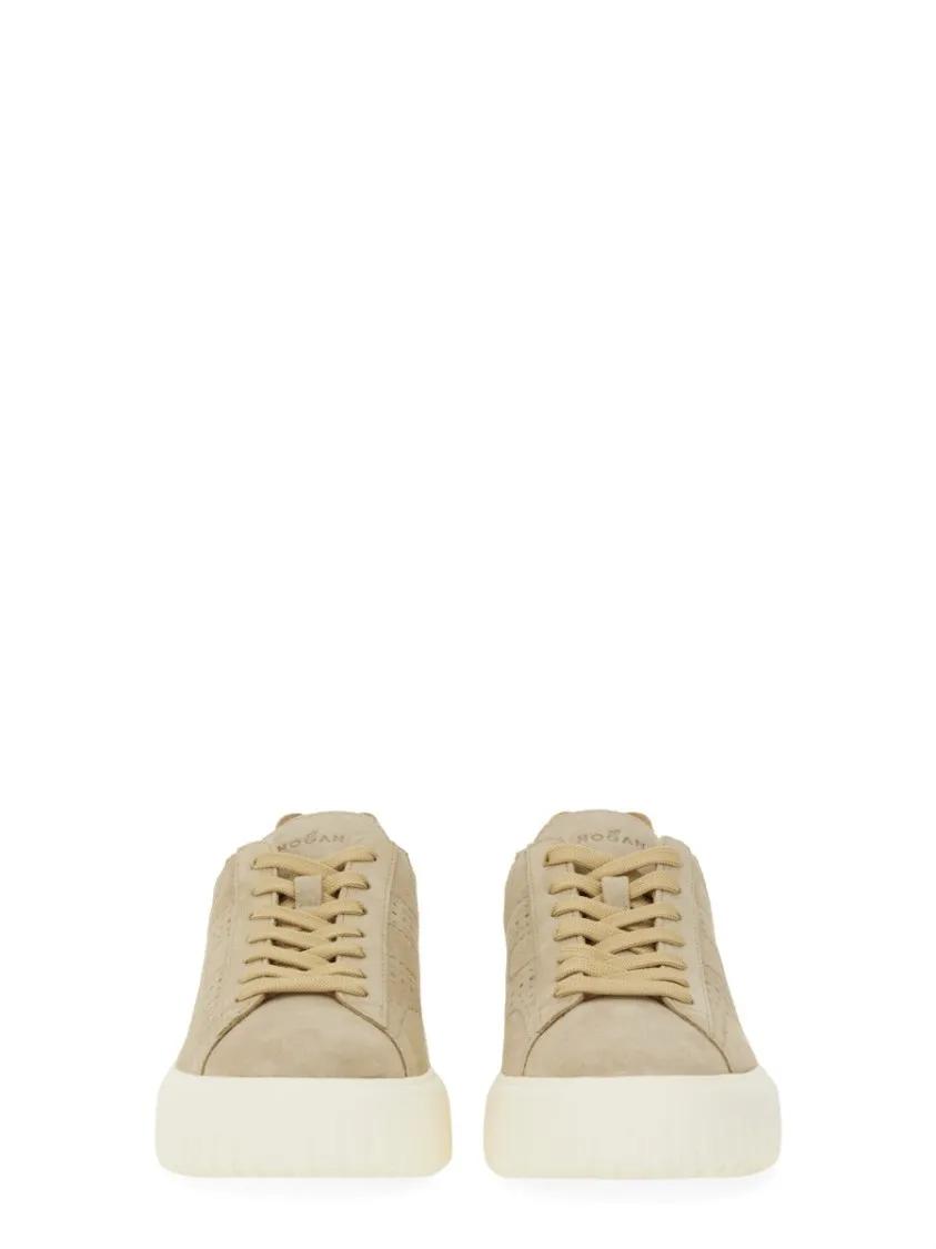 Thumbnail - Hogan Low-Top Sneaker - Calfskin Suede Sneakers - Gr. 10 - in Beige - für Damen