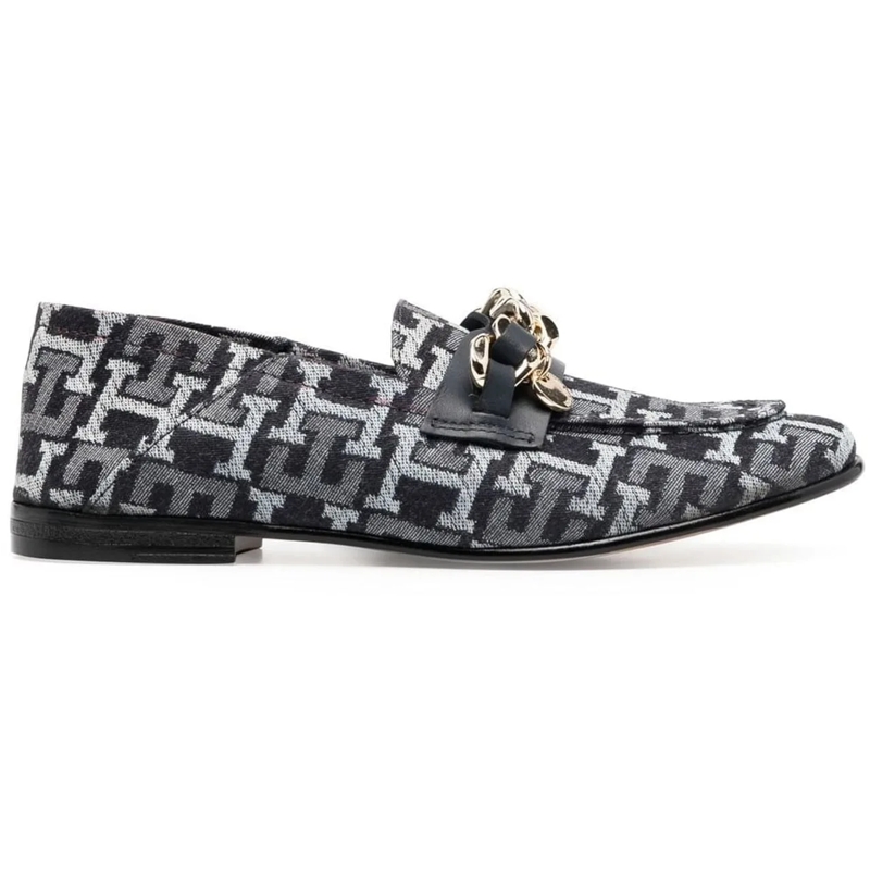 Tommy Hilfiger Sneaker basse Chain Detail Monogram Denim Loafers mehrfarbig