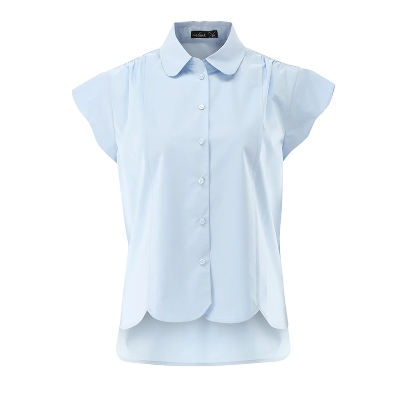 VAN LAACK Bluse Bluse Modern Fit Uni blau