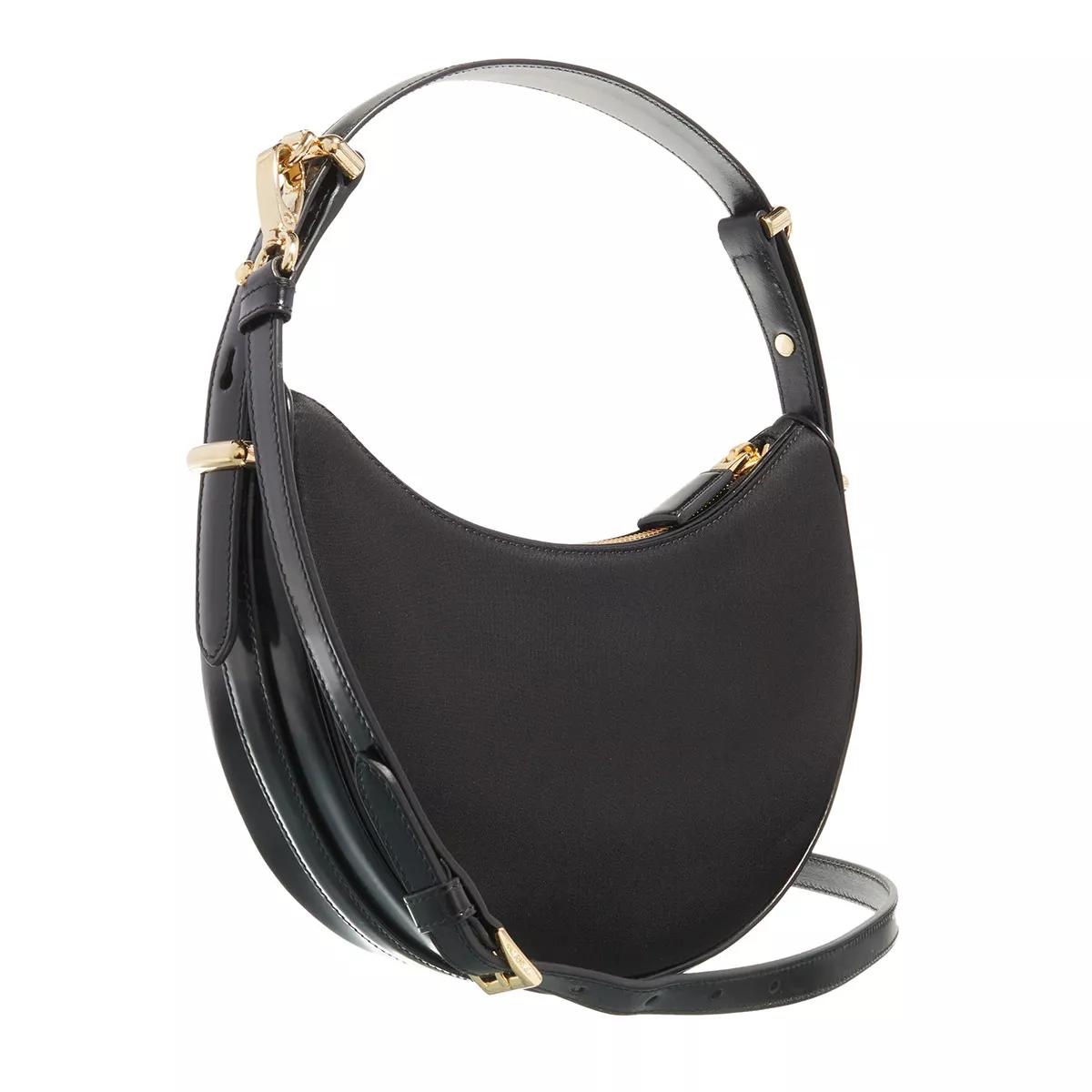 Prada Crossbody bags Re-Nylon And Leather Shoulder Bag in zwart