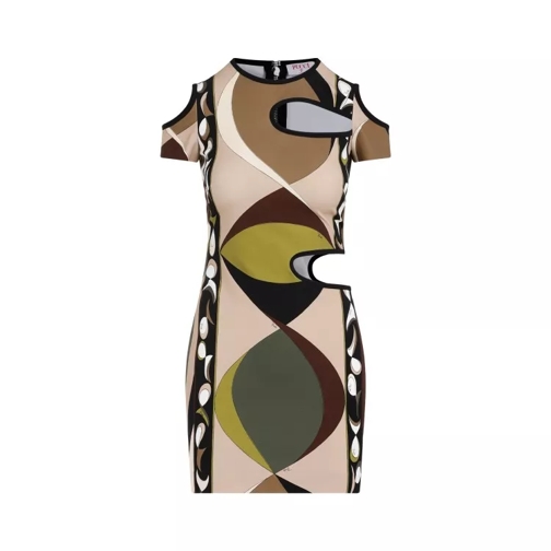 Pucci Multicolor Cut-Out Mini Dress Multicolor Mini robes