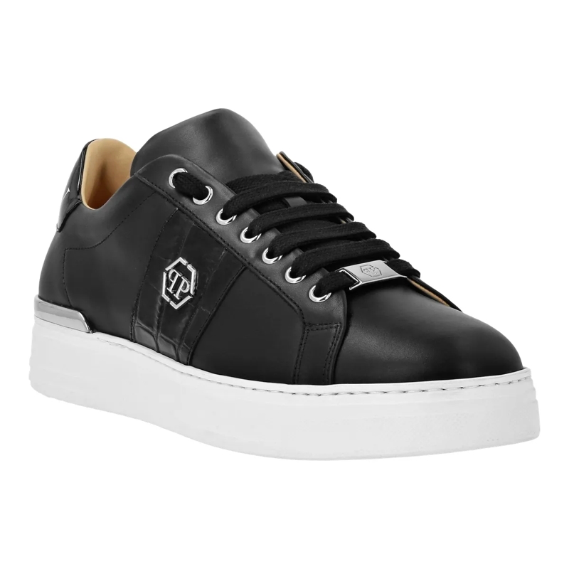 Philipp Plein Low-Top-Sneaker Lo-Top Turnschuhe Hexagon schwarz