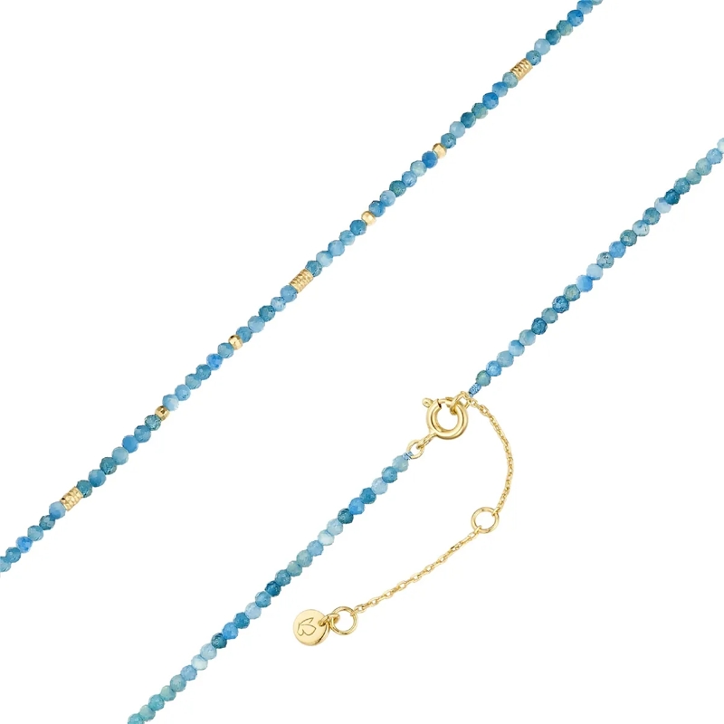 Glanzstücke München Mittellange Halskette Sterling Silber Halskette Apatit gold(Image 3)