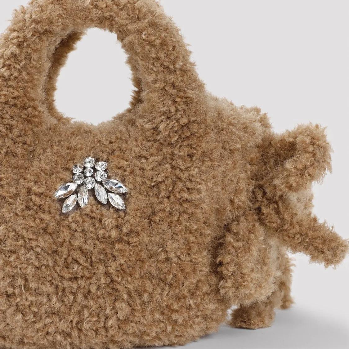 Simone Rocha Totes Brown Embellished Baby Egg Tote Bag in bruin