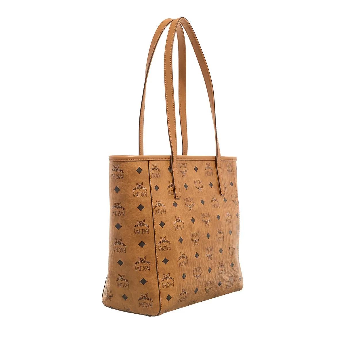 MCM Shoppers Visetos Shopper Small in cognac