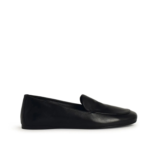 Khaite Ballerina 'Monroe' Black Leather Loafers Black