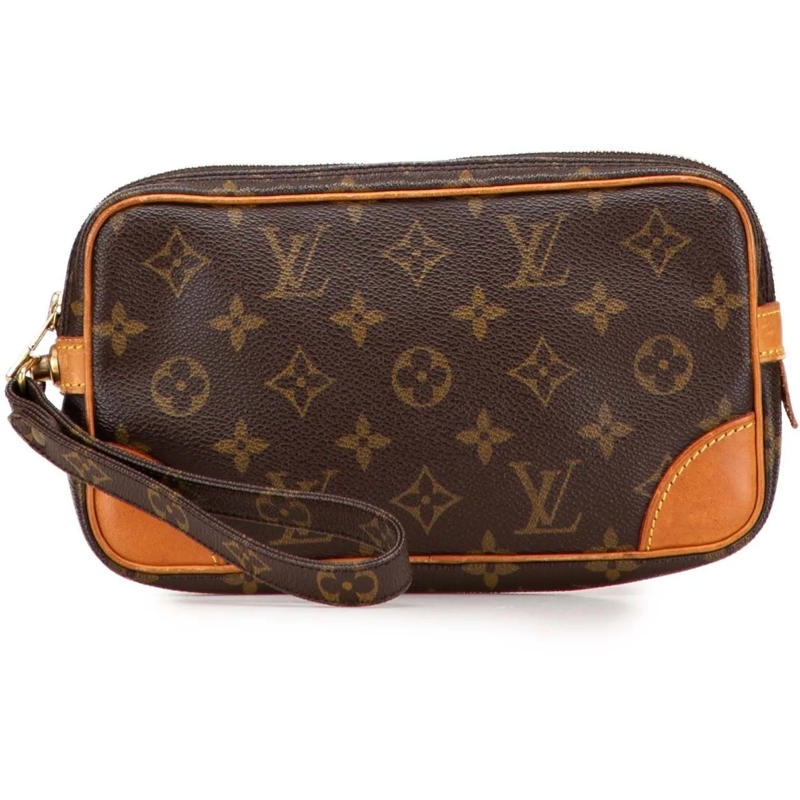 Louis Vuitton Clutch Monogram Marly Dragonne PM braun