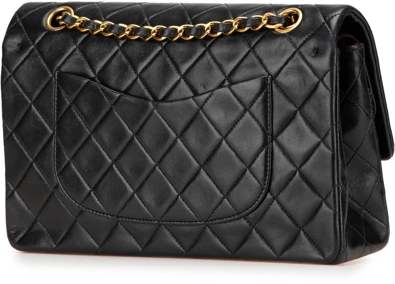 Thumbnail - Chanel Hobo Bags - 1996-1997 Medium Classic Lambskin Double Flap - Gr. unisize - in Schwarz - für Damen