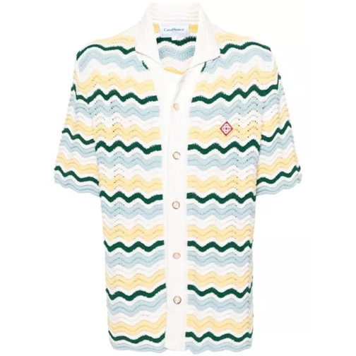 Casablanca Logo-Appliqué Cotton-Blend Shirt Multicolor 