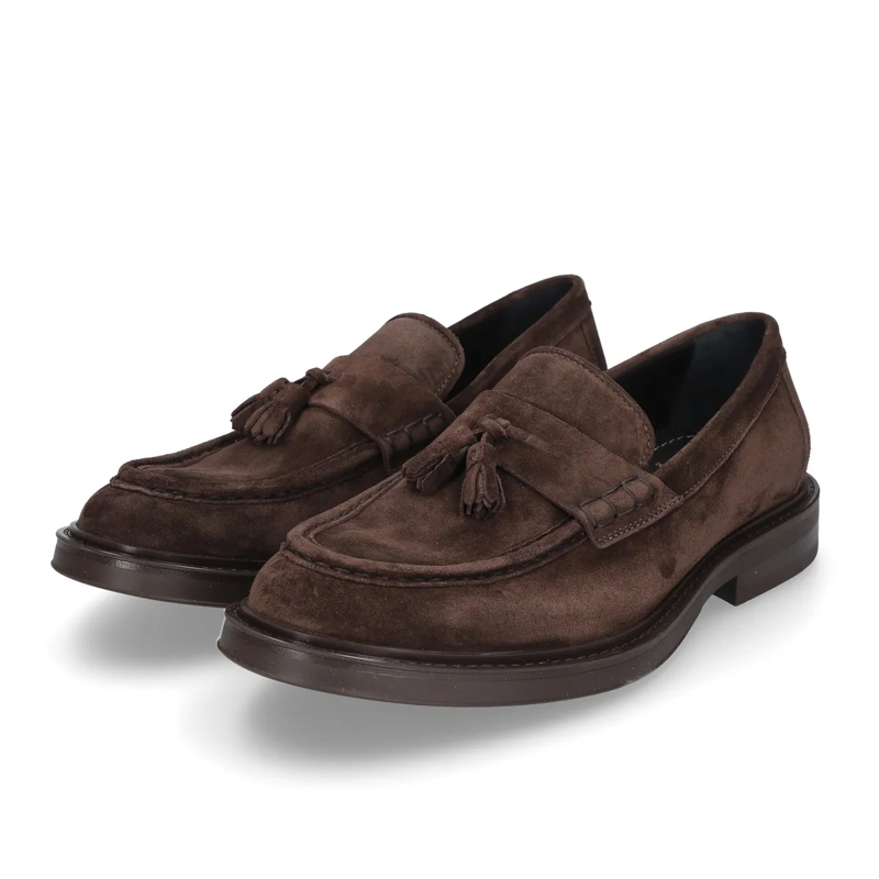 Heinrich Dinkelacker Mocassin Loafer Florenz Plain V dunkel-braun(Image 2)