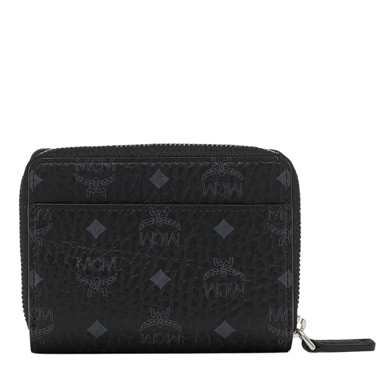 MCM Bi-Fold-Portemonnaie Aren Visetos Small Wallet Mni Bk Black(Image 2)
