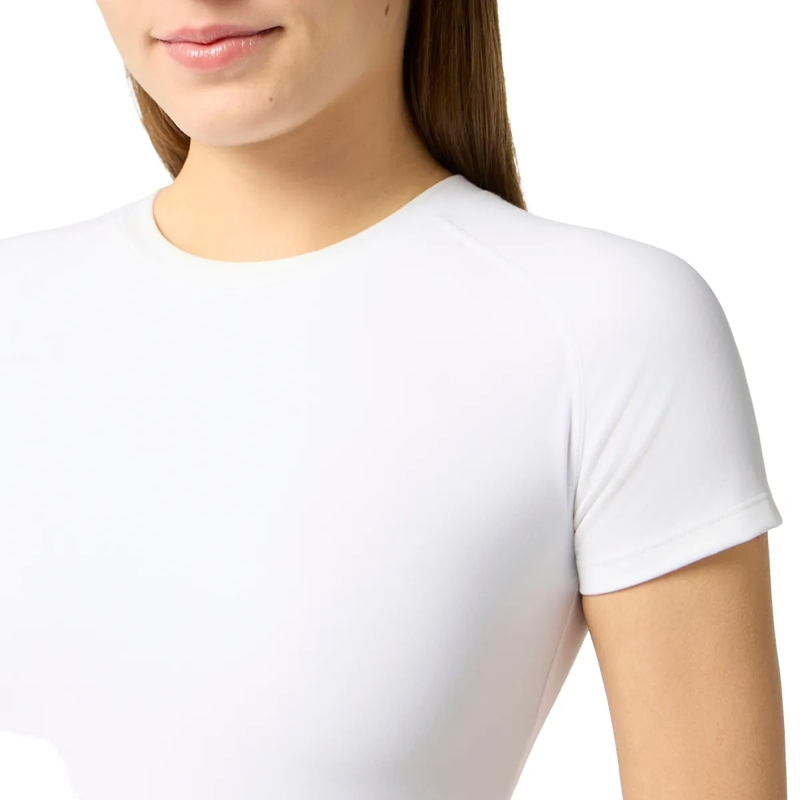 Plein Sport Top Fleece Cropped T-Shirt weiss(Image 2)