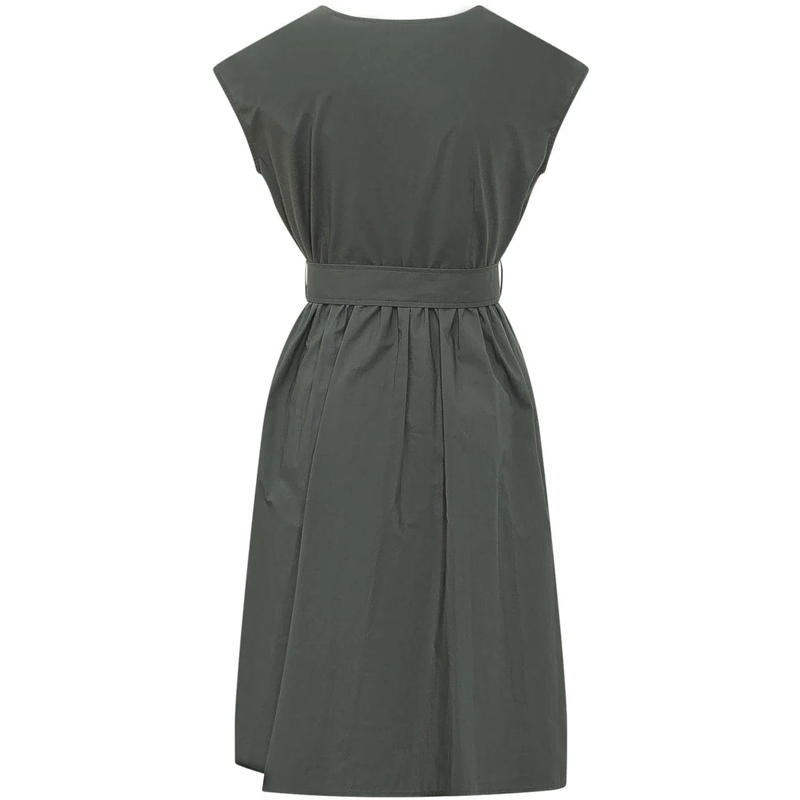 Woolrich Midikleid Abito Corto in Popeline con Cintura grün(Image 2)