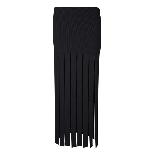 Alanui Long Wool Skirt Black 