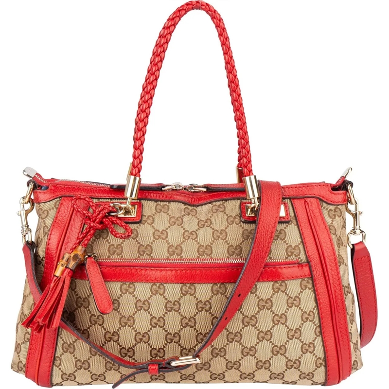 Gucci Schultertasche Gucci GG Monogram Bamboo Handbag mehrfarbig