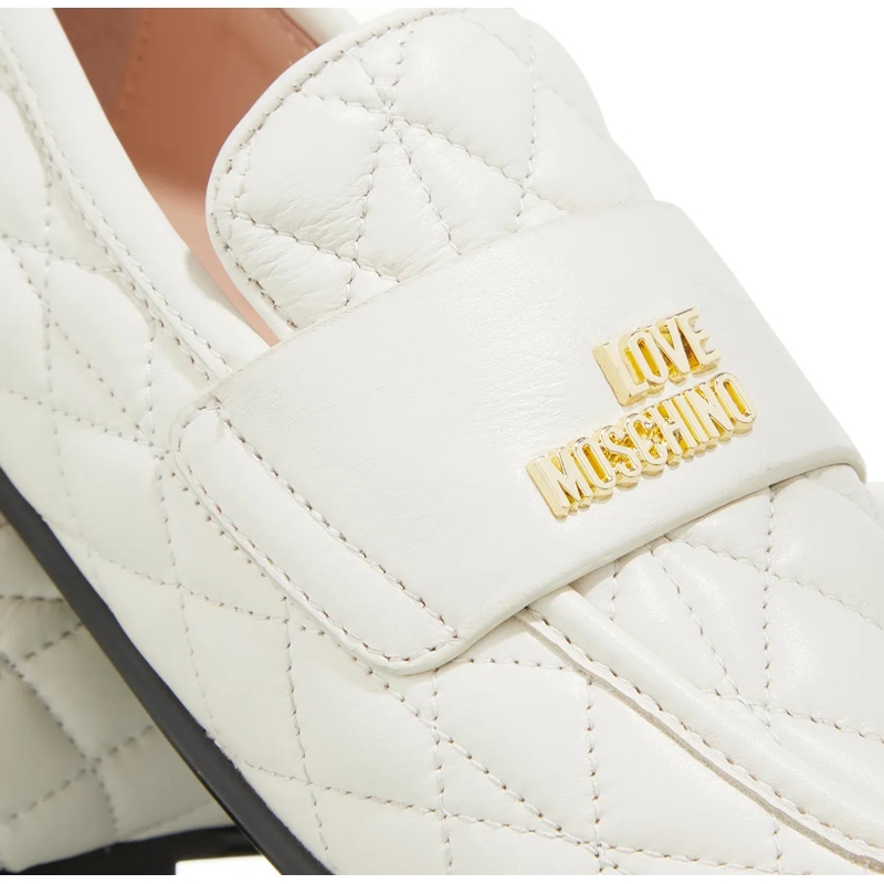 Love Moschino Bootsschuhe New Flat Love Scarpa Donna Latte(Image 3)