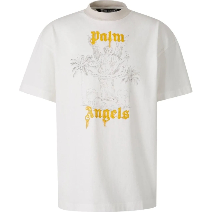 Palm Angels Angel Motif T shirt mehrfarbig T Shirts