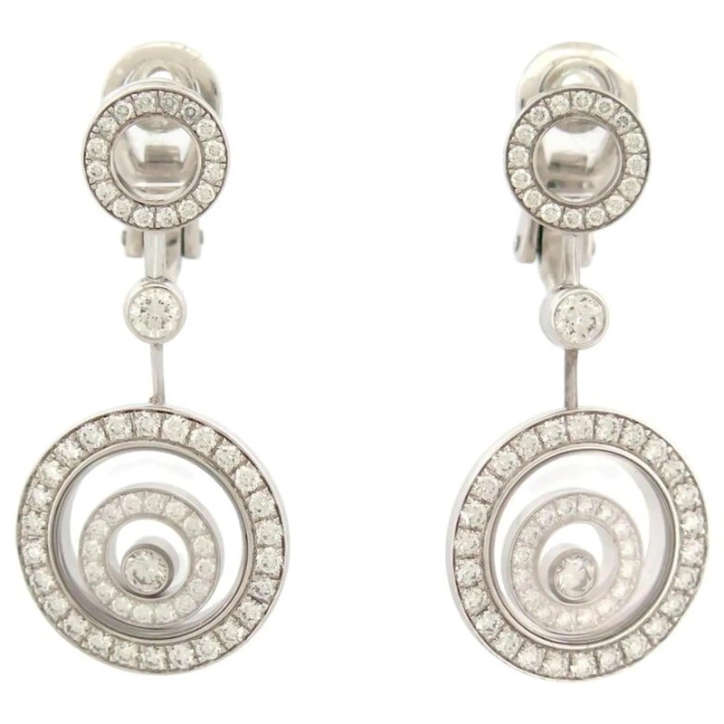 Chopard Ohrstecker CHOPARD HAPPY SPIRIT OHRRINGE 84/5962 WEISSGOLD DI silber