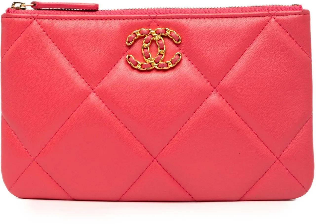 Chanel Clutches - Small Lambskin 19 O Case Pouch - Gr. unisize - in Gold - für Damen