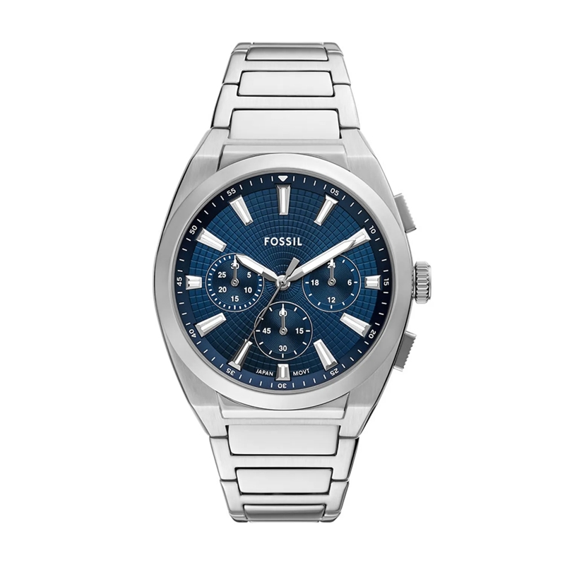 Fossil Chronograph Everett Uhr Silber