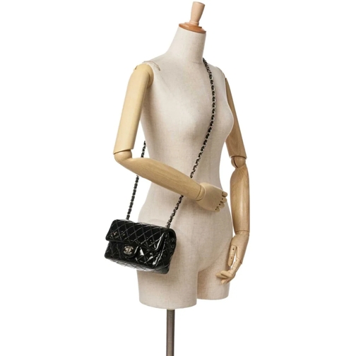 Chanel Sac à bandoulière 2013-2014 Mini Rectangular Classic Patent Single F schwarz (Image 24)