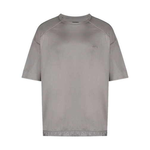 Juun.J T-Shirt mit Stoffdetails und Logo grey grey 