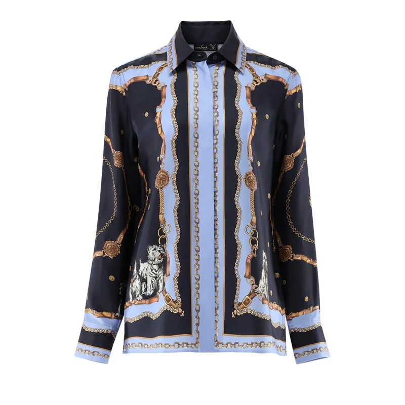 VAN LAACK Bluse Bluse Modern Fit Uni blau