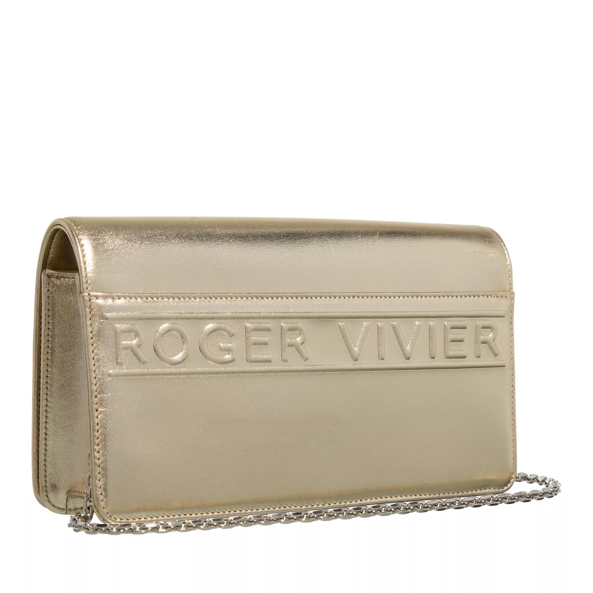 Roger Vivier Clutches Viv Choc Jewel Mini Bag in goud
