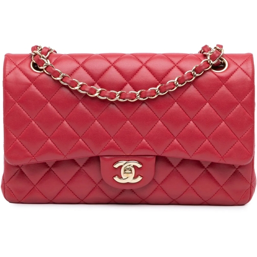 Chanel Sac à bandoulière 2016-2017 Medium Classic Lambskin Double Flap rose (Image 2)