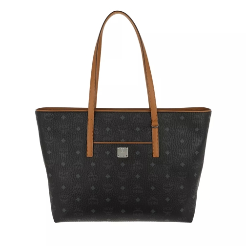 MCM New Anya Shopper Medium Black Shopping Bag
