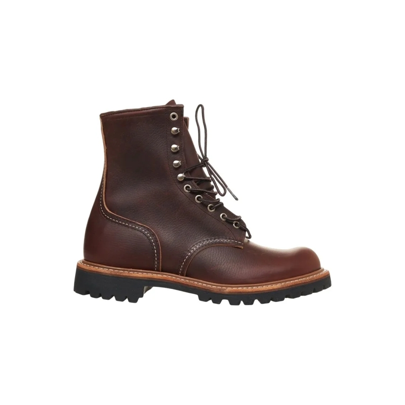 REDWING Stiefel Brown Leather Logger Boots Black
