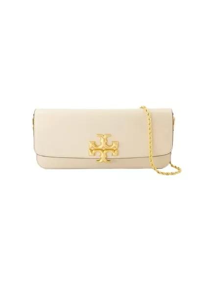 Tory Burch Shopper - Eleanor Clutch - Leather - Beige - Gr. unisize - in Creme - für Damen