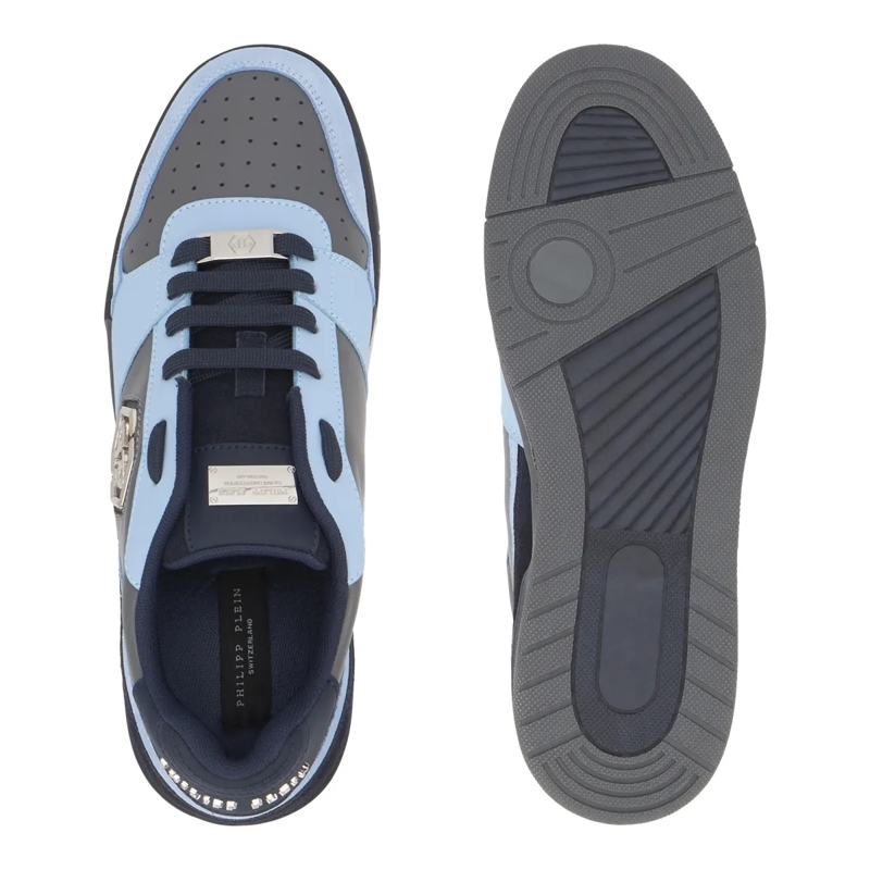 Philipp Plein Low-Top-Sneaker Lo-Top Turnschuhe P-Force 78 blau-silber(Image 4)