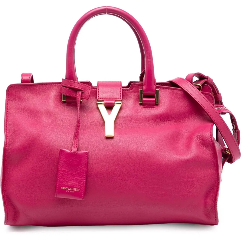 Saint Laurent Schultertasche Small Calfskin Cabas Chyc Satchel rose