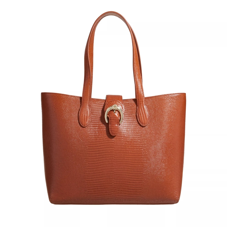 AIGNER Liza Shopping Bag Cognac Brown Tote