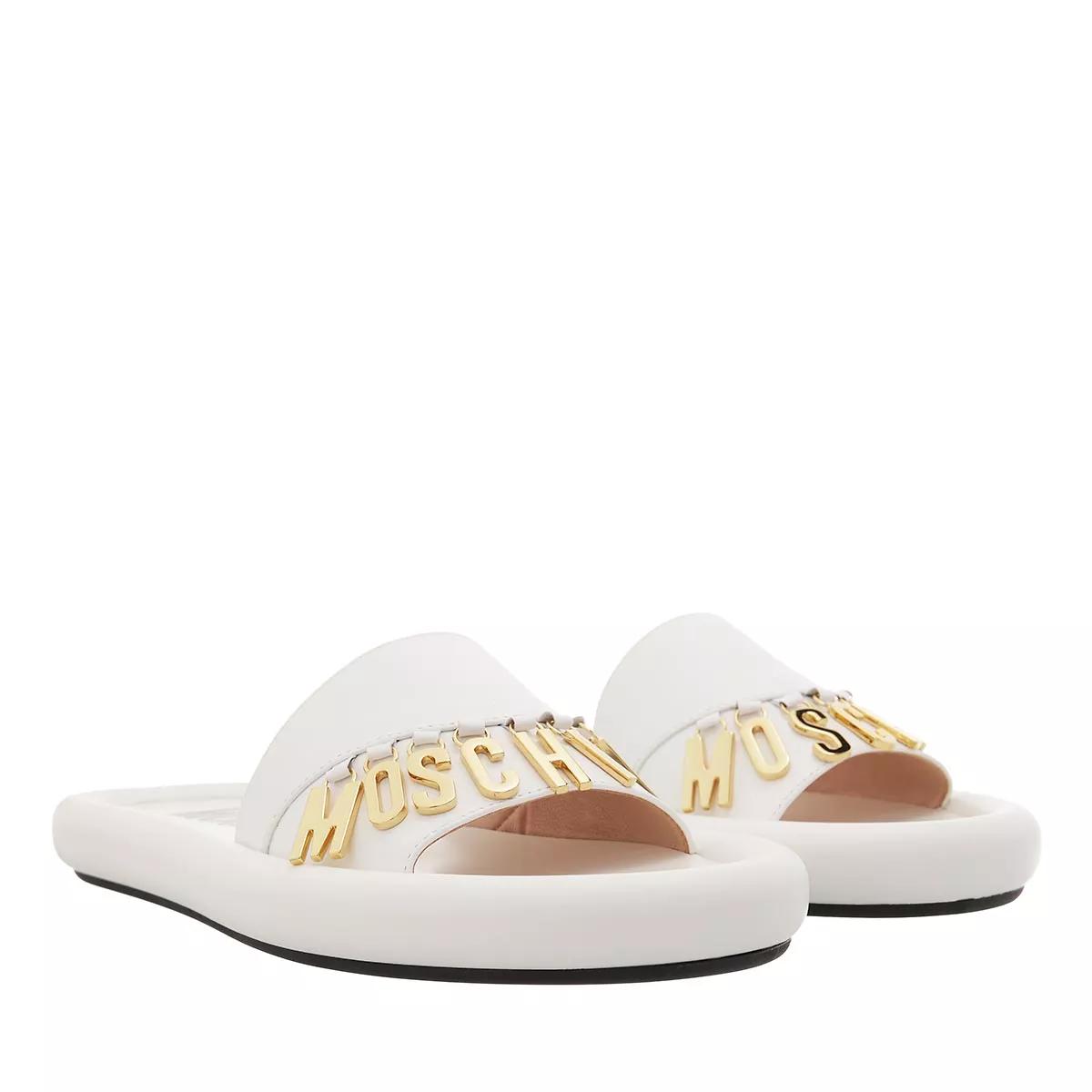 Moschino Slipper & Pantoletten - Sabot D Imbottito30 Vitello - Gr. 39 (EU) - in Weiß - für Damen