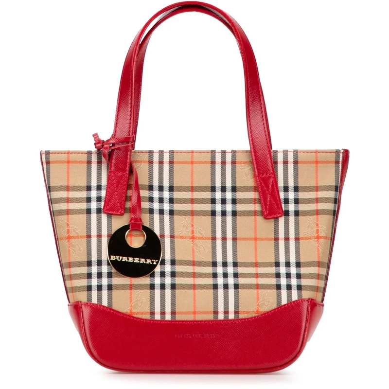 Burberry Fourre-tout Haymarket Check Canvas Handbag braun