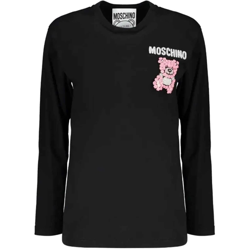 Moschino Legeres Oberteil Moschino Couture Long Sleeve T-shirt schwarz
