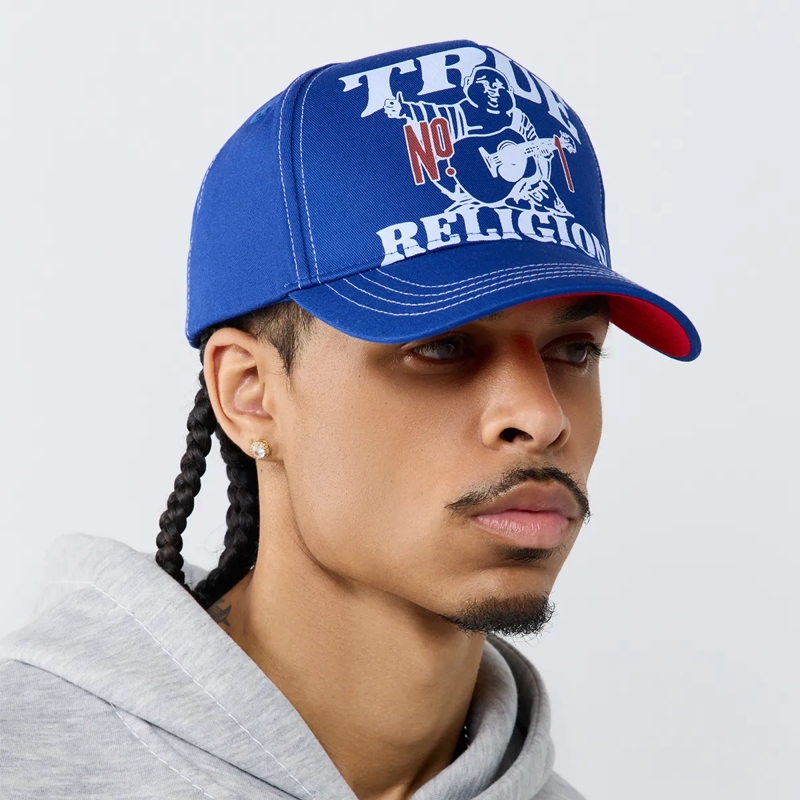 True Religion Hut - Verstellbare Riemen am Hinterkopf- Verstärktes  blau(Image 3)