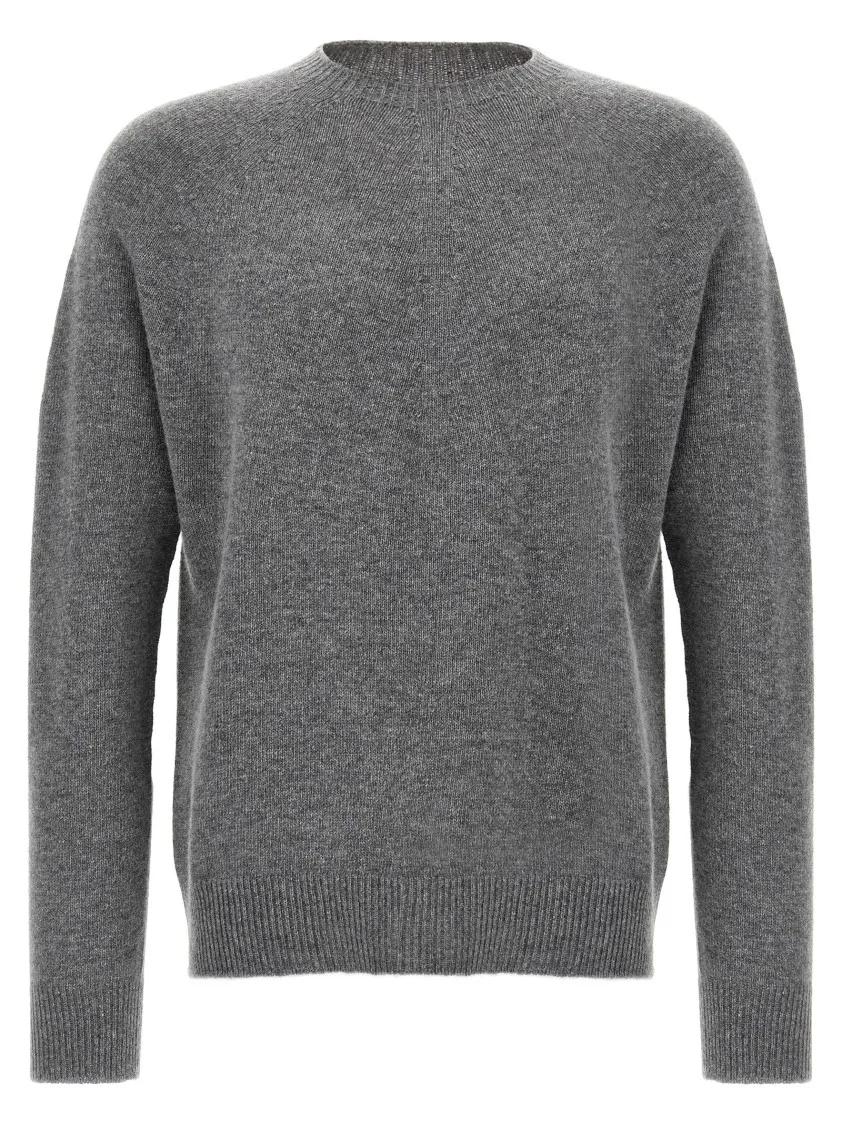 Thumbnail - Jil Sander - Cashmere Wool Sweater - Größe 48 - grau